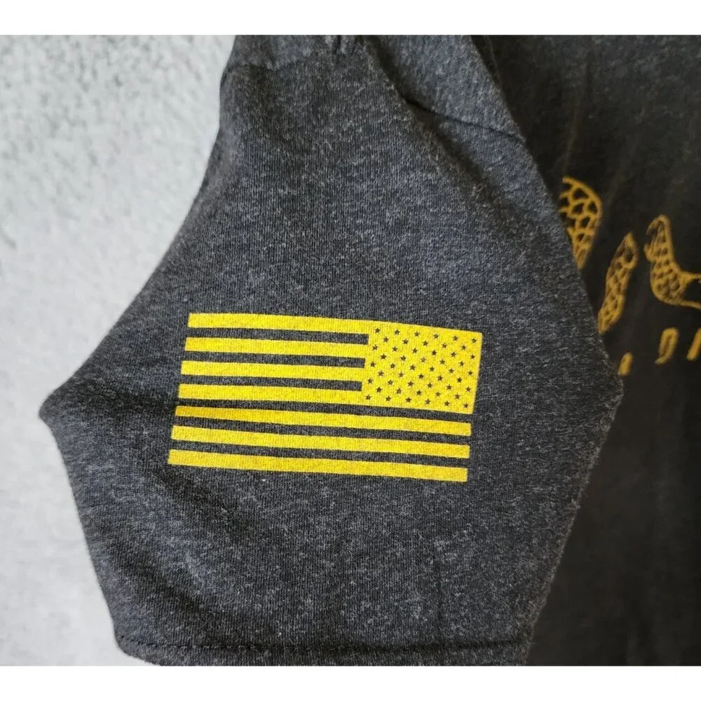 Black Rifle‎ Coffee Company Size Medium Gray Don't Tread On Me Snake USA T Shirt